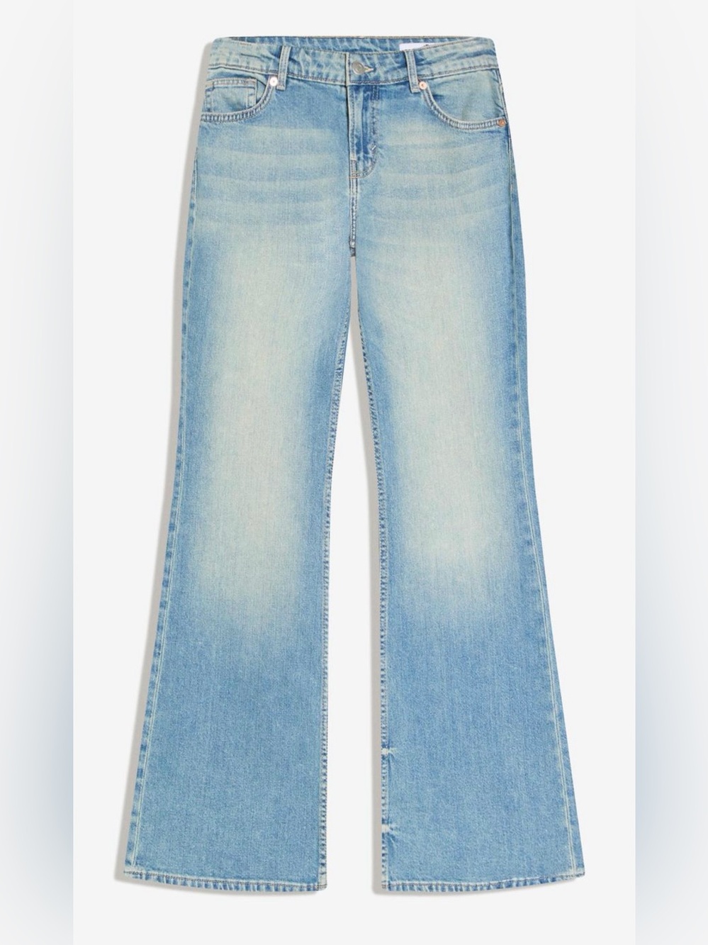 Bershka Light Blue Flared Jeans